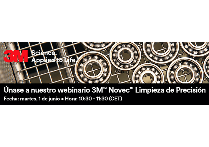 Foto 3M presenta sus soluciones 3M™ Novec™ para limpieza de precisión en un webinar gratuito.